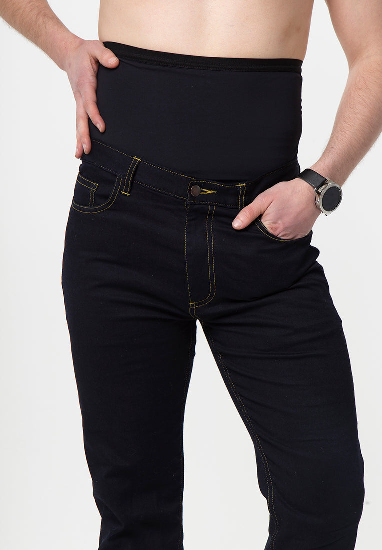 Mens Tummy Control Jeans Relaxed Fit