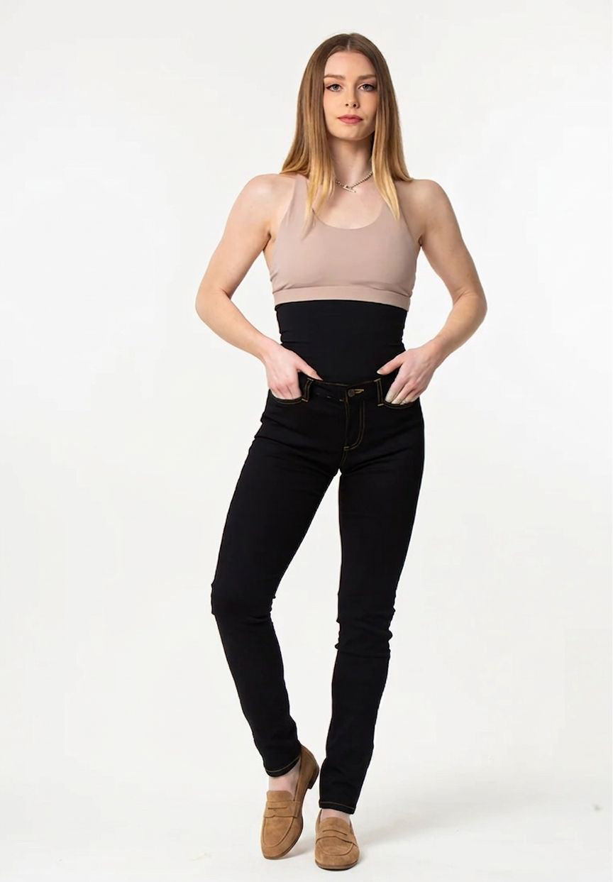 Tummy Control Low Rise Skinny Jeans Maternity & Beyond