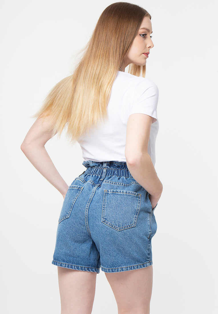 Super High Waist Elasticated Shorts – I AM DENIM