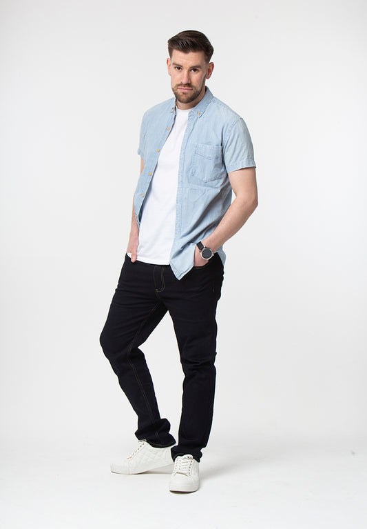 Mens Tummy Control Jeans Relaxed Fit