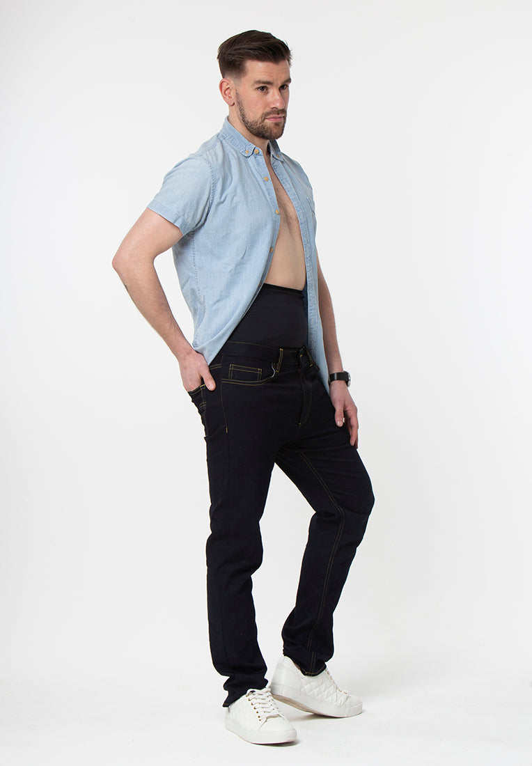 Mens Tummy Control Jeans Relaxed Fit